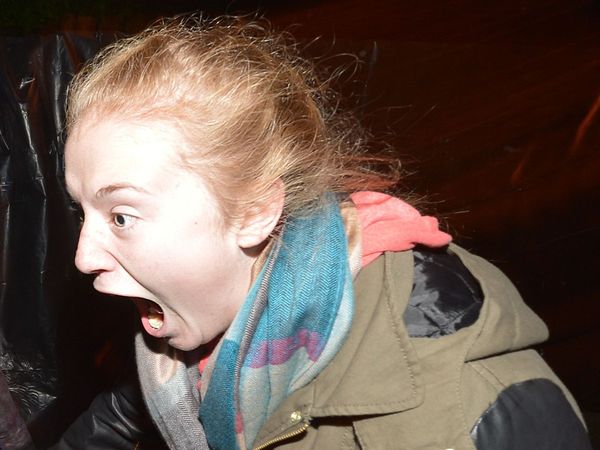 scared haunted house screaming