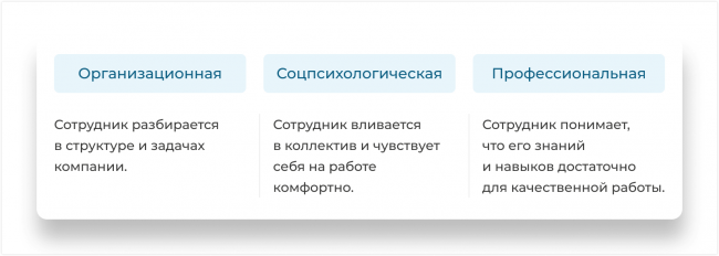 Виды адаптации сотрудников на новом рабочем месте
